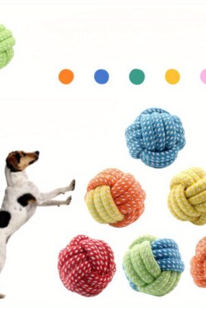 3pcs Small Dog Chew-Resistant Rope Balls